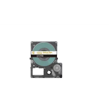 Fita de etiquetas Epson LK-5TKN dourado transparente 1,8 cm térmica jato de tinta