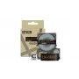 Fita de etiquetas Epson LK-6BKP preto dourado 2,4 cm transferência térmica