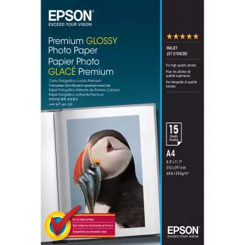 Papel fotográfico brilhante premium Epson - A4 - 15 folhas