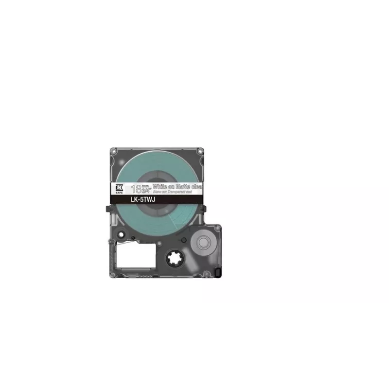 Fita de etiquetas Epson LK-5TWJ transparente branco transferência térmica 1,8 cm