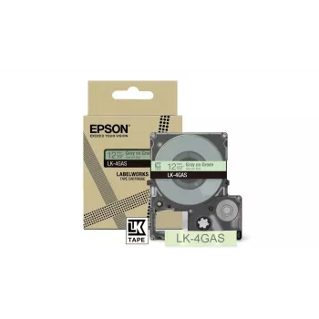 Fita de etiquetas Epson LK-4GAS cinzento verde-claro transferência térmica 1,2 cm