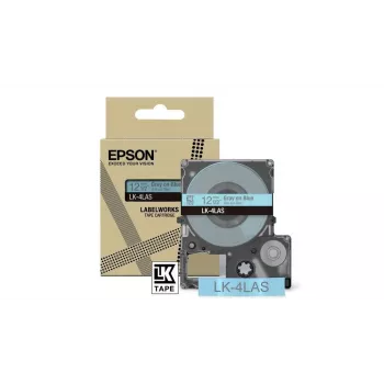 Fita de etiquetas Epson LK-4LAS cinzento azul-claro transferência térmica 1,2 cm