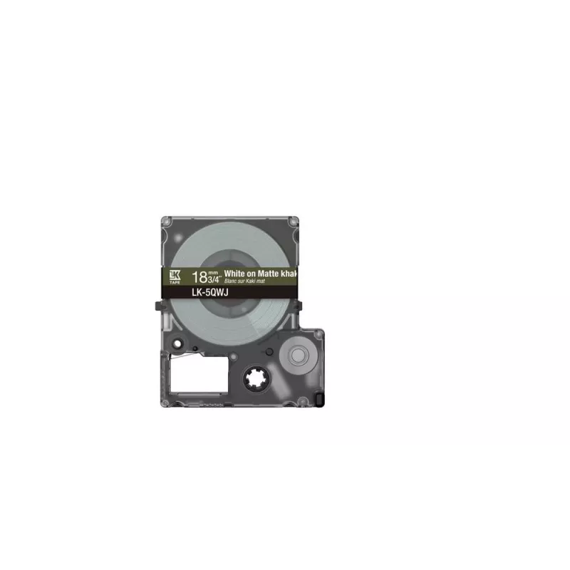 Impressora de etiquetas Epson LK-5QWJ caqui branco transferência térmica 1,8 cm