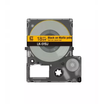 Epson LabelWorks LK-4YBJ Fita de etiquetas, preto sobre amarelo mate, 12 mm x 8 m
