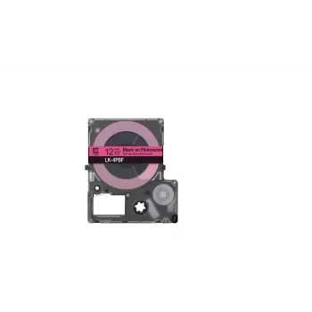 Fita de etiquetas Epson LK-4PBF preto rosa transferência térmica 1,2 cm