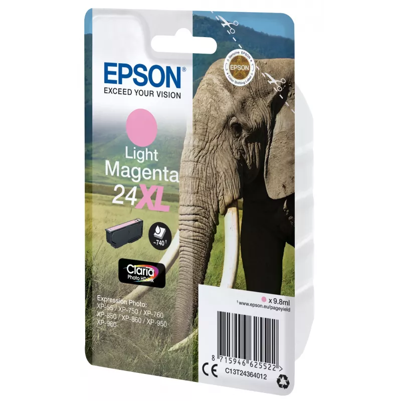 Epson Elephant Singlepack magenta claro 24XL tinta Claria Photo HD