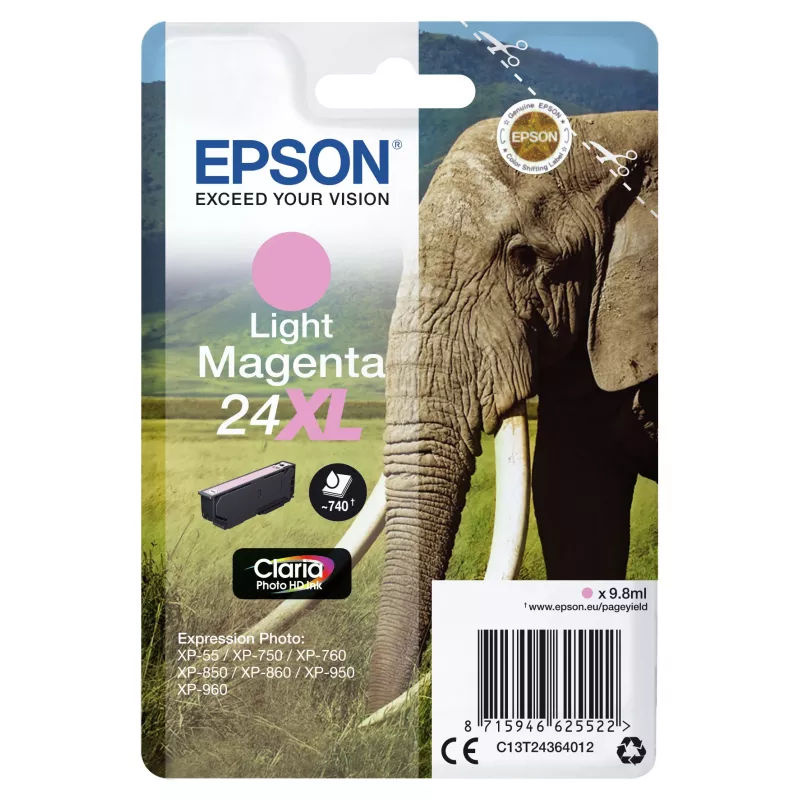 Epson Elephant Singlepack magenta claro 24XL tinta Claria Photo HD