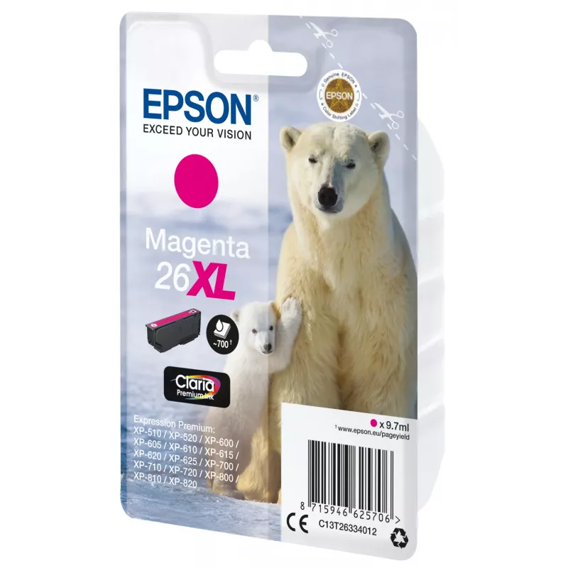 Epson Eisbär pack individual magenta 26XL tinta Claria Premium
