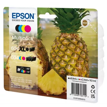 Tinteiro Epson 604XL 4 unid. original alto rendimento (XL) preto, ciano, magenta, amarelo