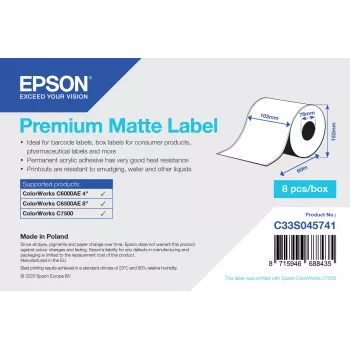 Etiqueta de impressora Epson C33S045741 etiqueta de impressora autoadesiva