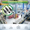 Cabo de rede industrial InLine, M12 4 pinos codificação D macho para RJ45, PUR 2m