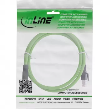 Cabo de rede industrial InLine, M12 4 pinos codificação D macho para RJ45, PUR 7,5m