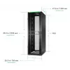 APC NetShelter SX Server Rack Gen 2, 48U, 2258H x 750B x 1200T mm, com painéis laterais, preto