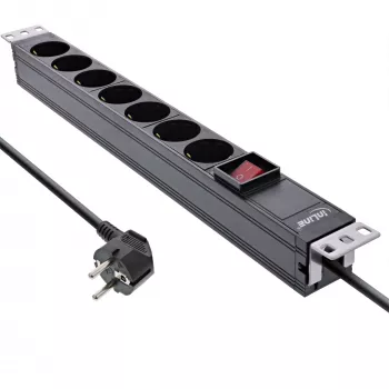 InLine 16411S proteção contra sobretensão preto 7 saídas AC 2 m