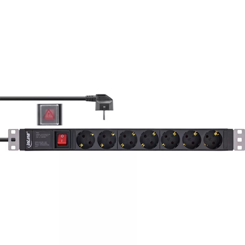 InLine 16411S proteção contra sobretensão preto 7 saídas AC 2 m