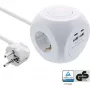 InLine Charging Cube InLine 16499A 3x tomada schuko 2x USB-C 2x USB-A branco 2 m