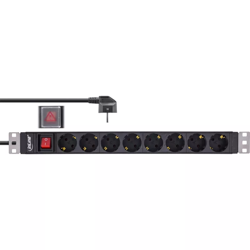 InLine 16412S proteção contra sobretensão preto 8 saídas AC 2 m