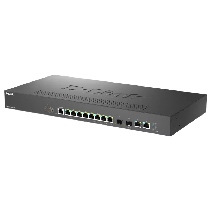 D-Link DMS-1250-12TP/E switch de rede gerido 2.5G Ethernet (100/1000/2500) Power over Ethernet (PoE) preto