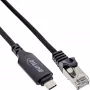 Cabo de rede InLine 33381A USB-C para RJ45 Cat6 2m preto