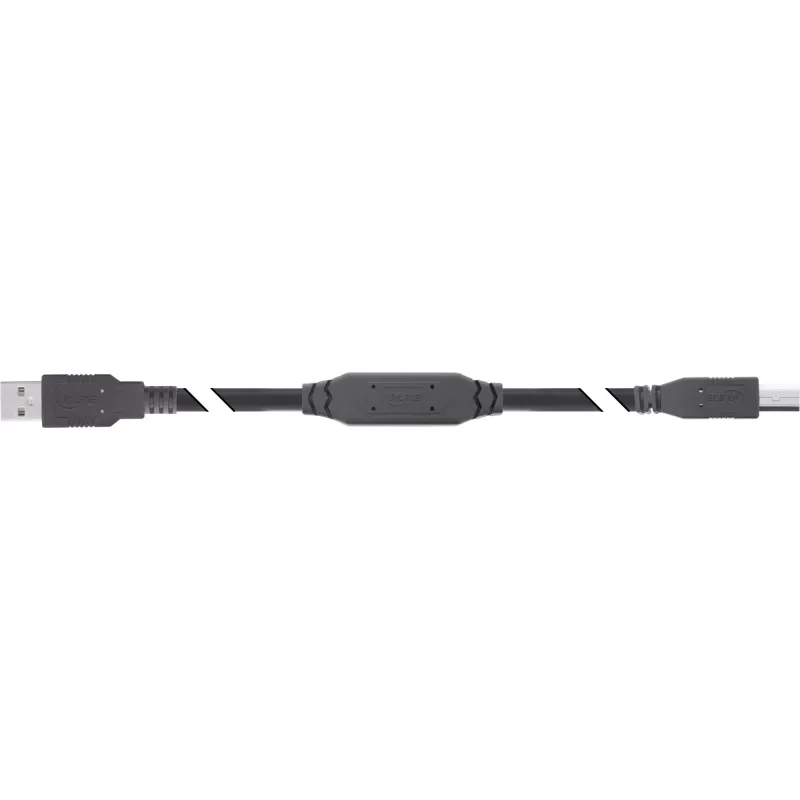 Cabo ativo USB 2.0 InLine, macho USB-A para macho USB-B, 12,5 m