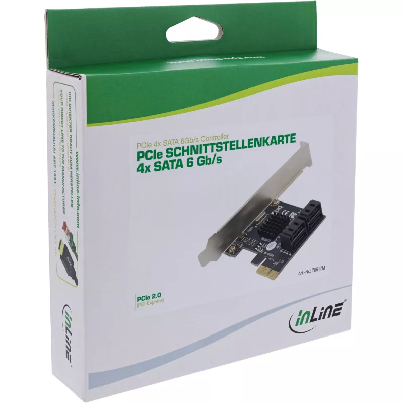 Controlador SATA 6Gb/s InLine com 4 portas SATA PCI-Express 2.0