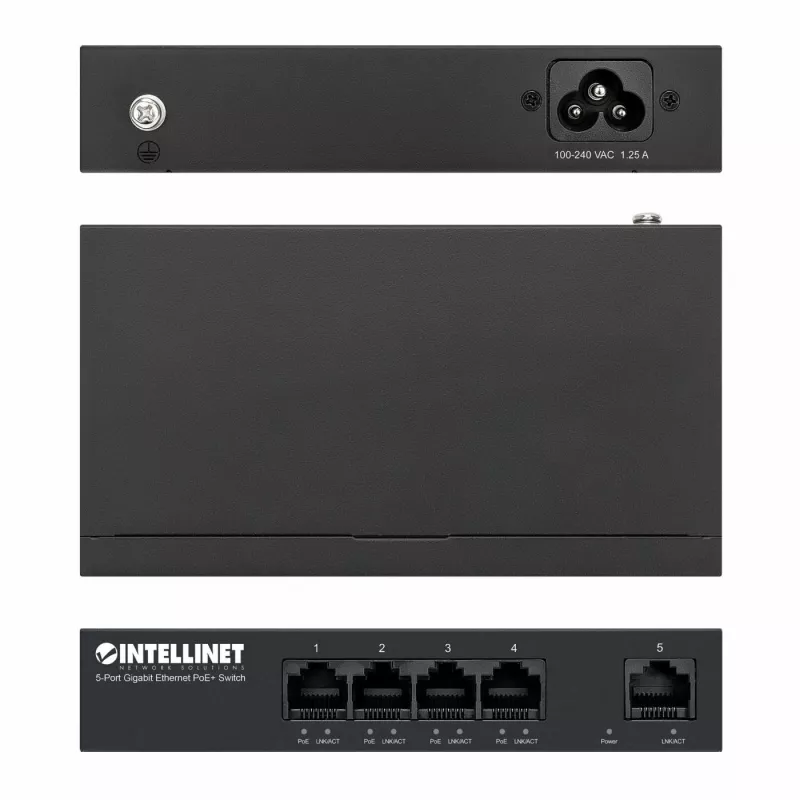 Intellinet 561792 comutador de rede Gigabit Ethernet (10/100/1000) Power over Ethernet (PoE) preto