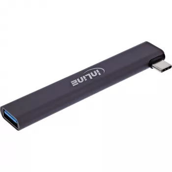 Hub USB-C fino InLine, 4 portas, USB 3.0 + 3x USB 2.0, design fino