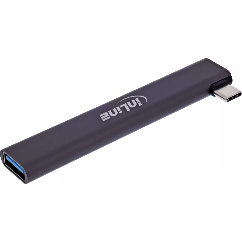 Hub USB-C fino InLine, 4 portas, USB 3.0 + 3x USB 2.0, design fino