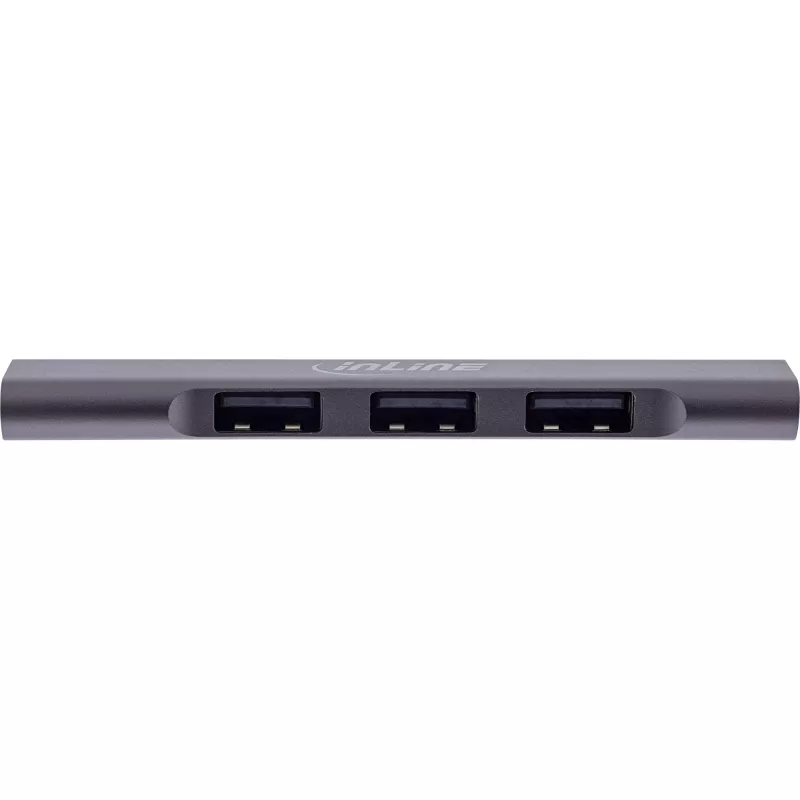 Hub USB-C fino InLine, 4 portas, USB 3.0 + 3x USB 2.0, design fino
