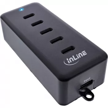Carregador universal de interior InLine USB-C extensão 5 portas 100W