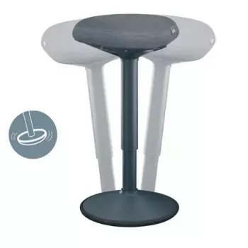 Cadeira de escritório Leitz 65450089 assento acolchoado cinzento estrutura de plástico
