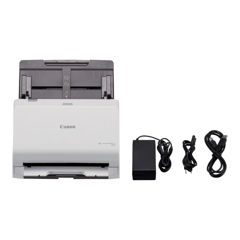 Canon imageFORMULA R30 6051C003 scanner de documentos, CIS, frente e verso, A4, 600 dpi, 25 ppm, ADF de 60 folhas, USB 2.0, sem controladores