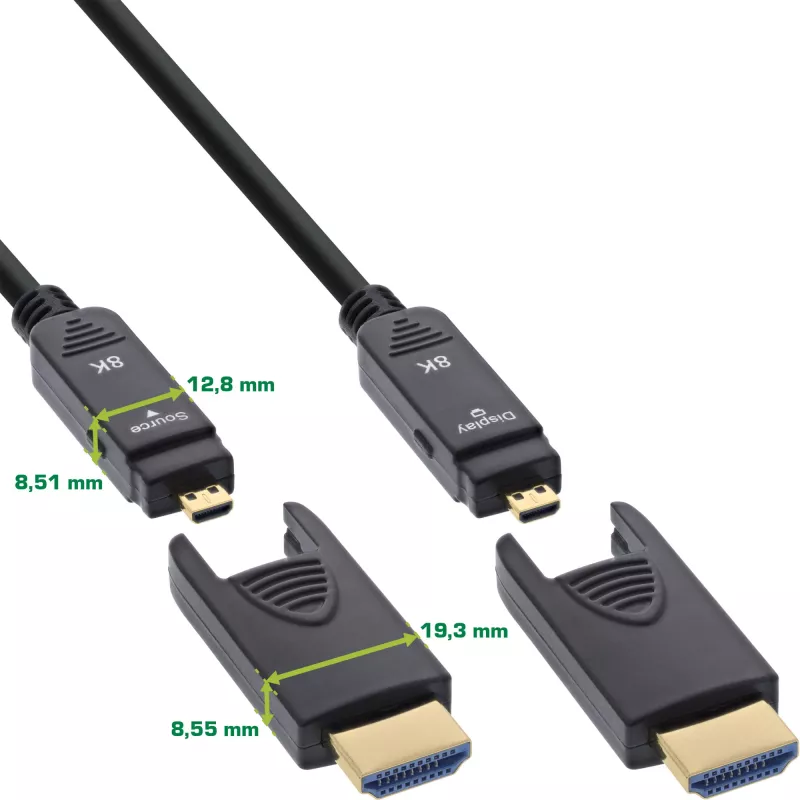 Cabo HDMI AOC InLine, Ultra High Speed HDMI, 8K4K, ficha removível, 10m