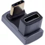 Adaptador USB4 InLine, ficha/conector fêmea USB-C 180°, alumínio, cinzento