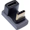 Adaptador USB4 InLine, ficha/conector fêmea USB-C 180°, alumínio, cinzento