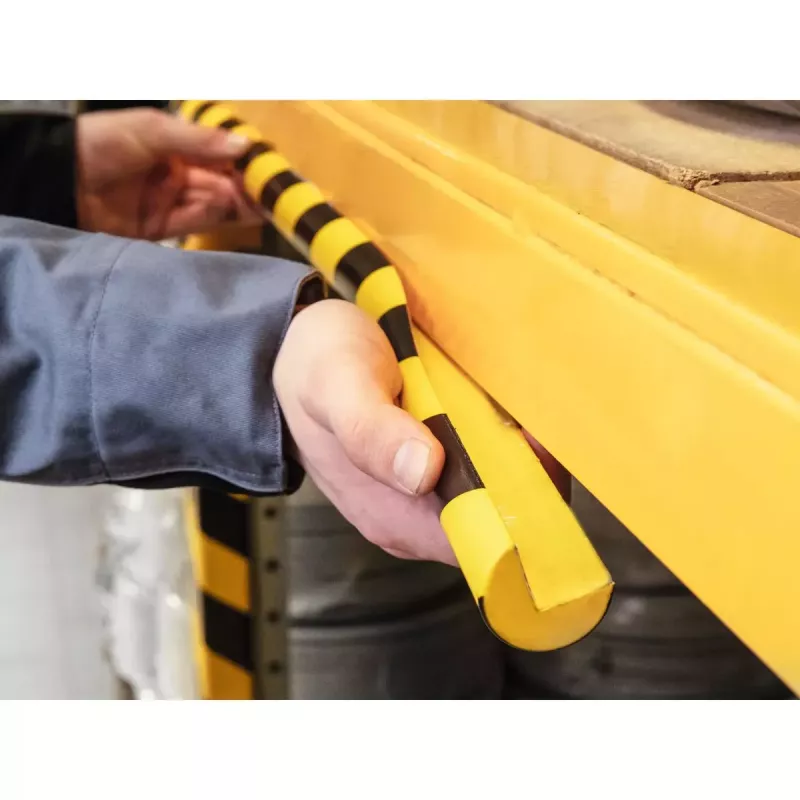 Durable C25R produto de poliuretano preto amarelo arredondado 1000 mm