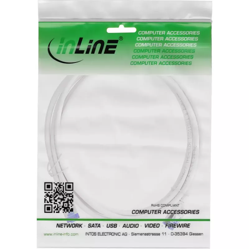 InLine 74902W cabo de rede branco 2 m Cat6a S/FTP (S-STP)