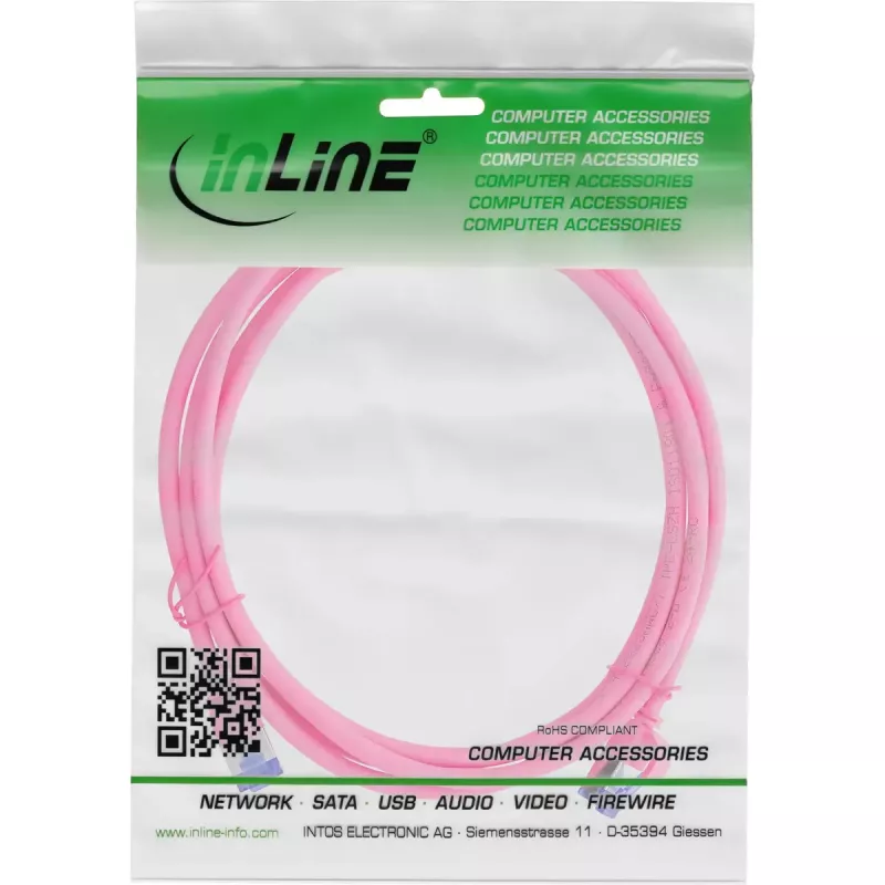 InLine 74902M cabo de rede magenta 2 m Cat6a S/FTP (S-STP)