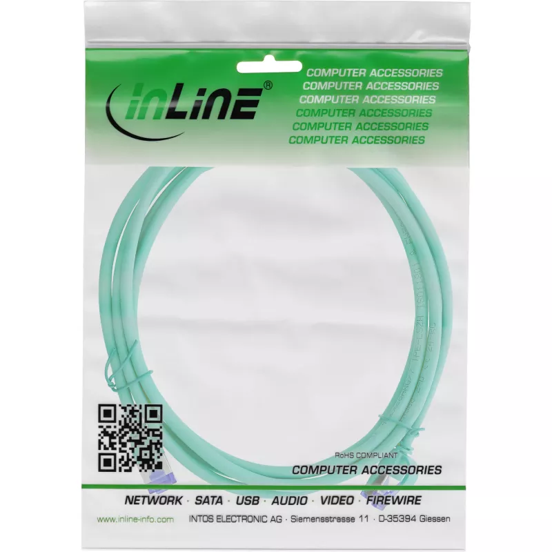 Cabo de patch InLine Cat.6A S/FTP fino TPE (LSZH) PoE, verde, 7,5 m