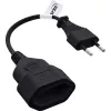 Cabo de alimentação InLine 16680S preto 0,2 m CEE7/16