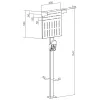 Suporte InLine 59989C acessório para carregadores de veículos elétricos aço preto 400x200x1667mm