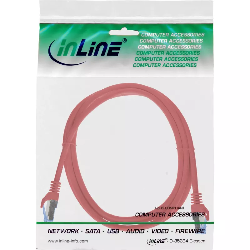 Cabo de rede InLine 72614R vermelho 1,5 m Cat6a S/FTP (S-STP)