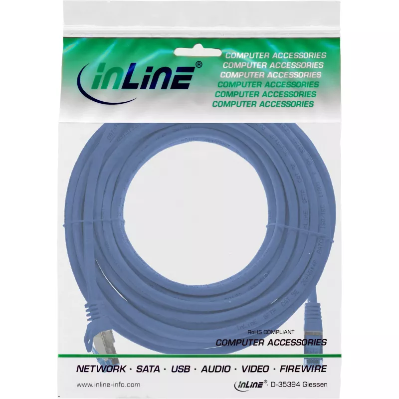 Cabo de rede InLine 72605B azul 5 m Cat6a S/FTP (S-STP)