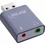 Adaptador de áudio InLine 33051E USB Type-A cinzento 42mm x 30mm x 12mm