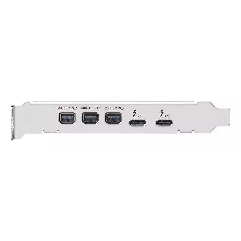 Placa de interface ASUS ThunderboltEX 5 — PCIe 4.0, Intel JHL9580, Mini DisplayPort, USB 2.0, 120 Gbit/s