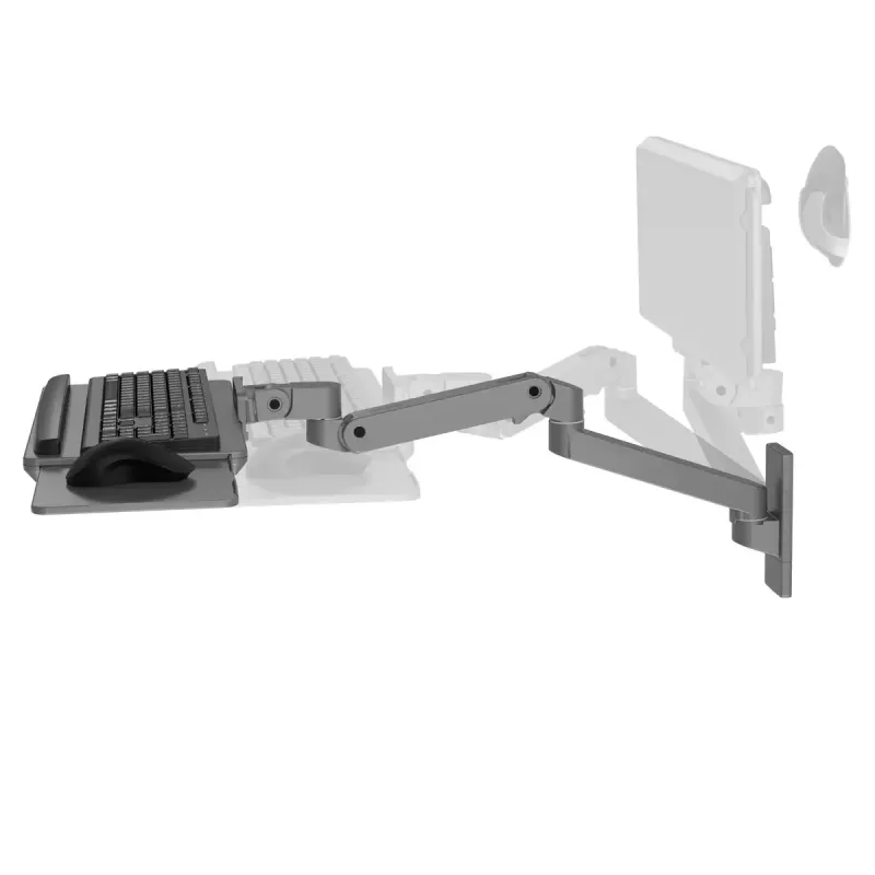 Suporte de teclado Ergotron LX Pro braço de teclado de parede cinzento-escuro peso máximo 2,3 kg