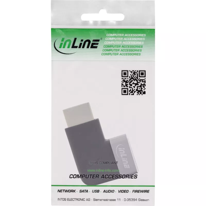 Adaptador HDMI InLine 17991D preto cinzento dourado