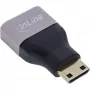 Adaptador de cabo InLine 17991C HDMI A Mini HDMI C preto, cinzento