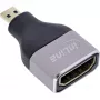 Adaptador de cabo InLine 17991B HDMI A para Micro HDMI D preto cinzento