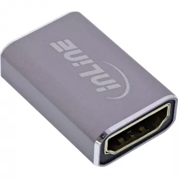 Adaptador HDMI InLine 17991A cinzento com banho de ouro